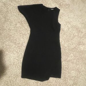 Black asymmetrical dress